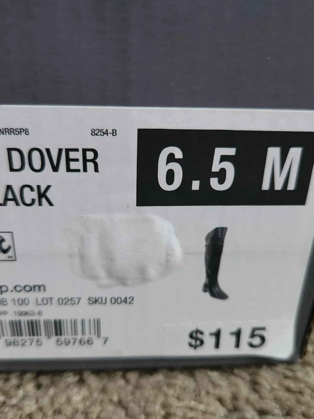 New in Box Liz Claiborne LC Dover Black Knee High Boots Women's Size 6.5M Memory